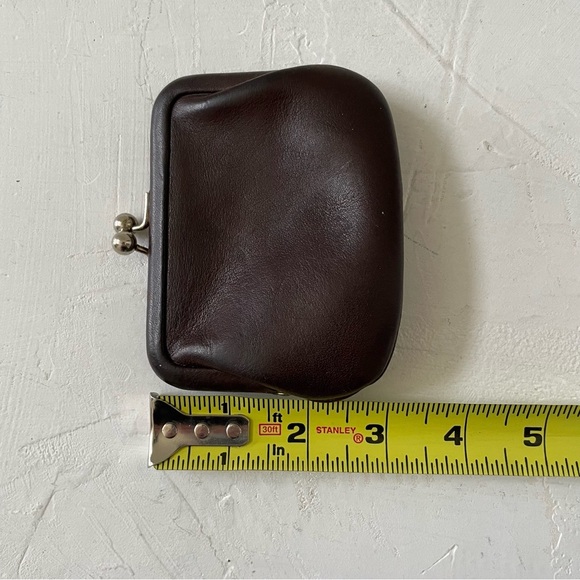 Vintage Coach Mahogany Leather Kisslock Coin Wallet Pouch - Picture 11 of 11